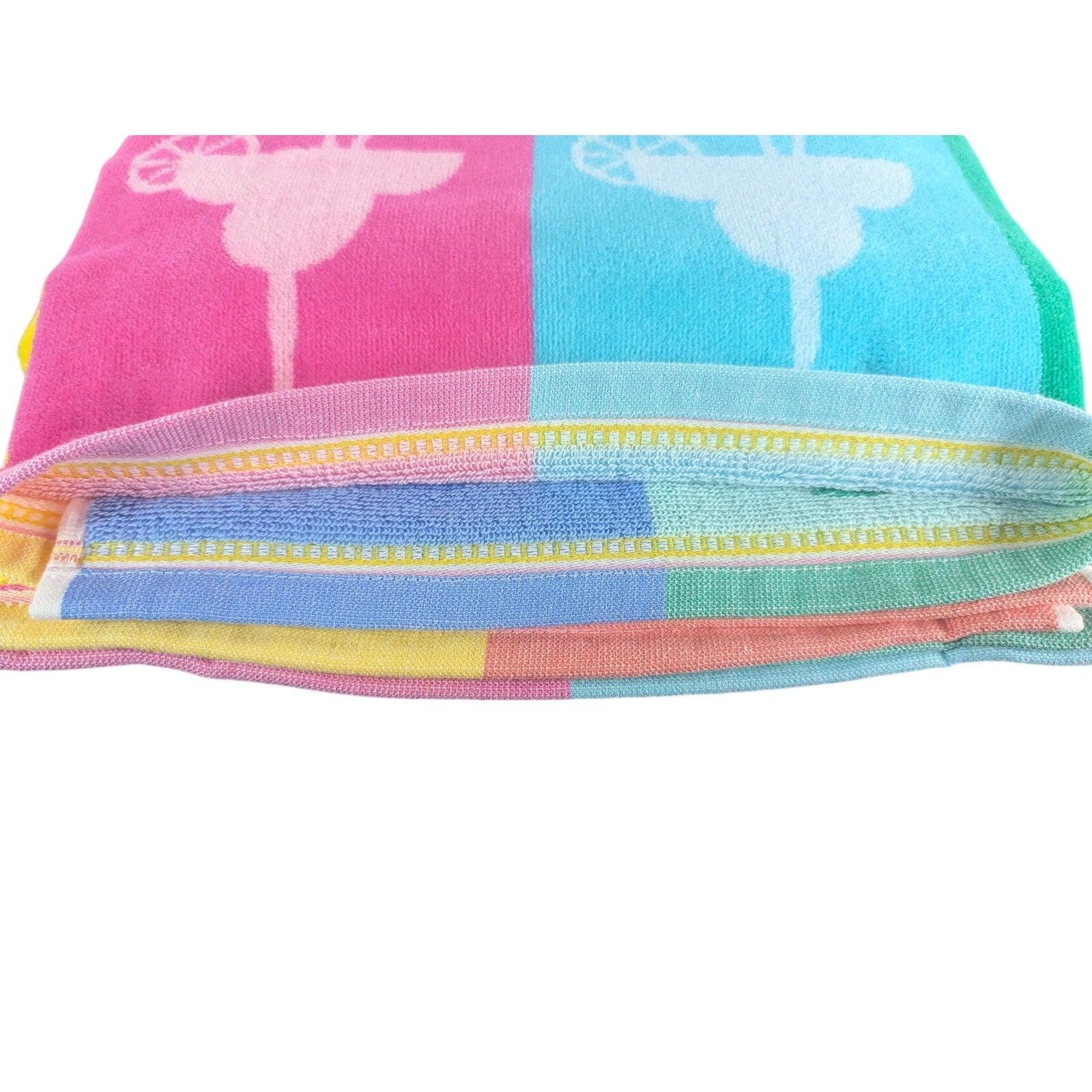 CH Style-Women Owned 36x68 Beach Towel, Cocktails, Cotton