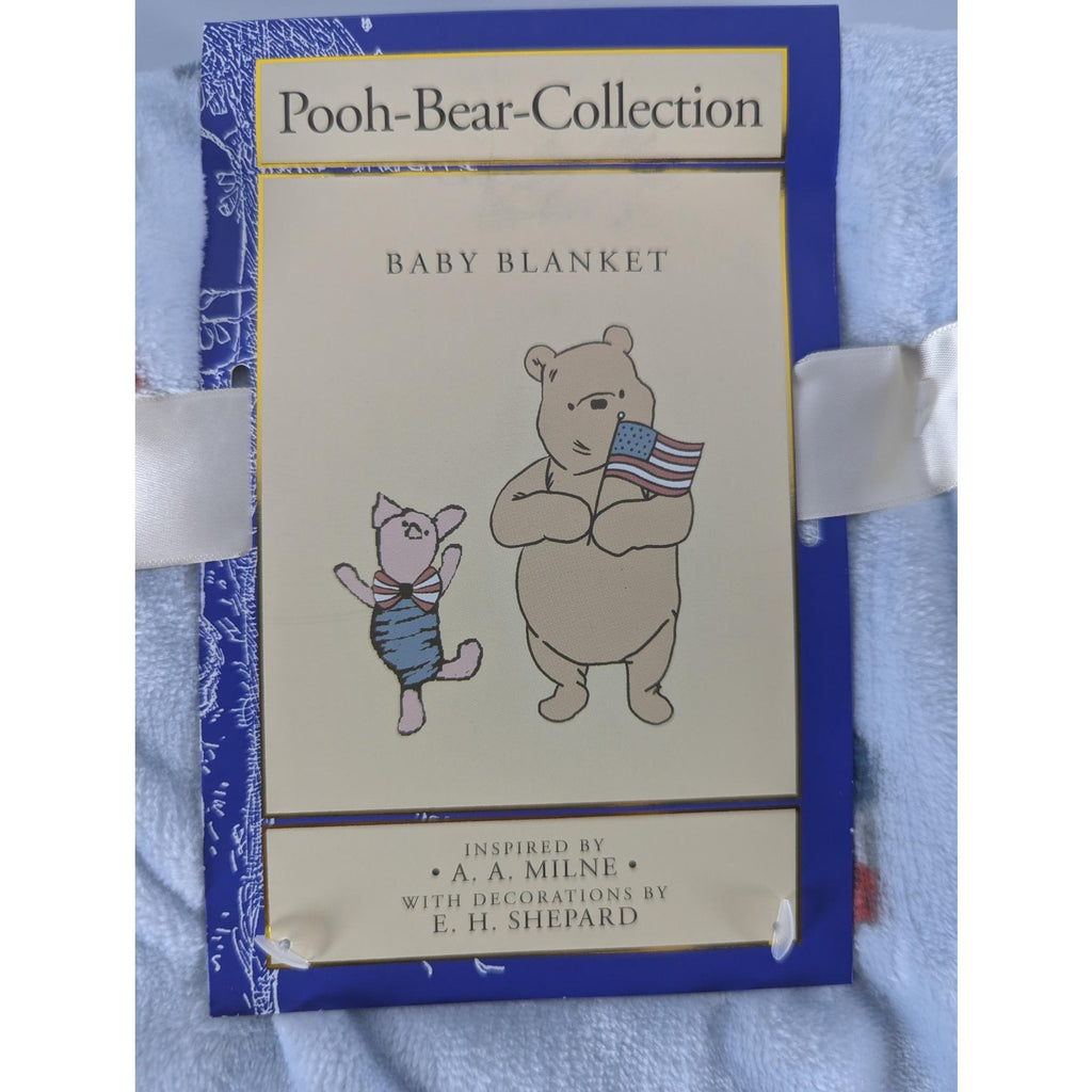 Winnie The Pooh Bear Collection Baby Blanket Pooh Friends 4th July 30x40, Ice Cream