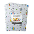 Peanuts Snoopy Easter Egg Bunny FULL size Sheet Set Soft Gray NEW