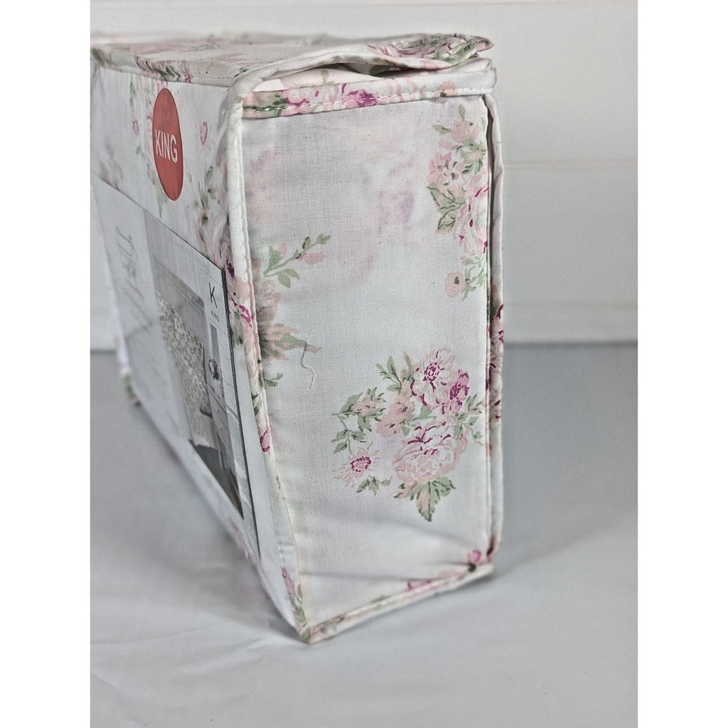 The Farmhouse Rachel Ashwell KING Sheet Set Pink Floral Cotton Shabby Chic 4pcs