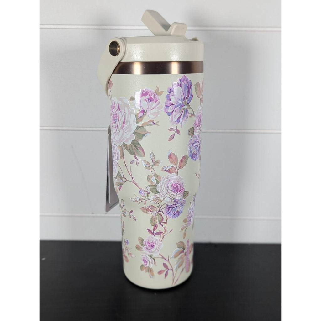 Hydrapeak Nomad 32 Ounce Rosevine Ivory Bloom Stainless Steel Insulated Tumbler