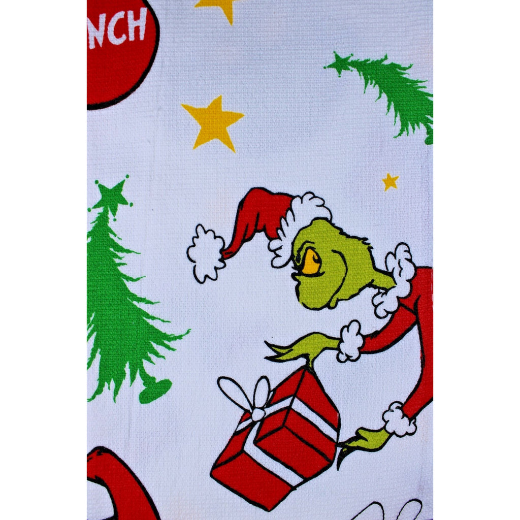Set Of 3 Dr. Seuss The Grinch Stealing Gifts Christmas Kitchen Towels