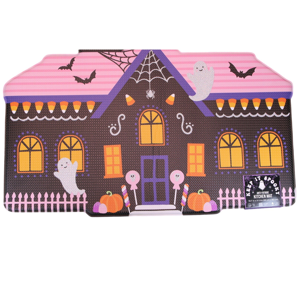 KEEP IT SPOOKY - Anti-Fatigue Kitchen Mat 19.7x31.5, Haunted House, Ghost Bats