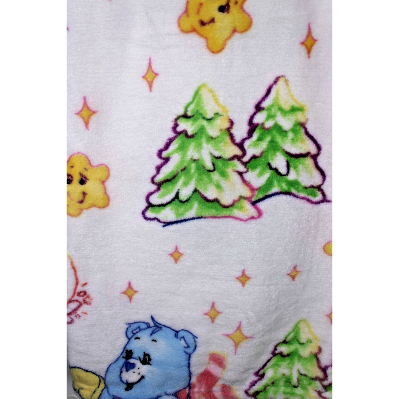 Care Bears Soft Throw Blanket Snowball Fight 50” X 70”