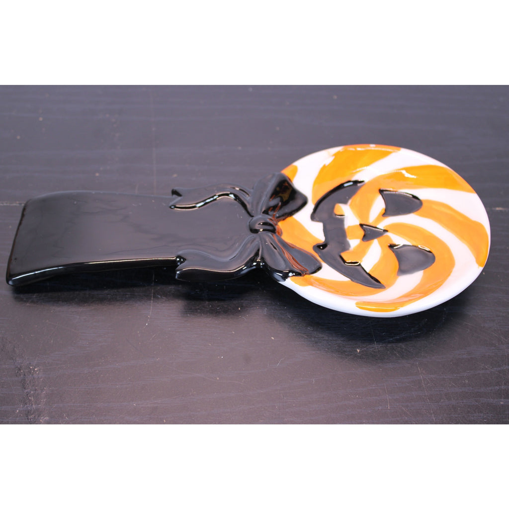 Halloween Pumpkin Jack O'Lantern Face Spoon Rest