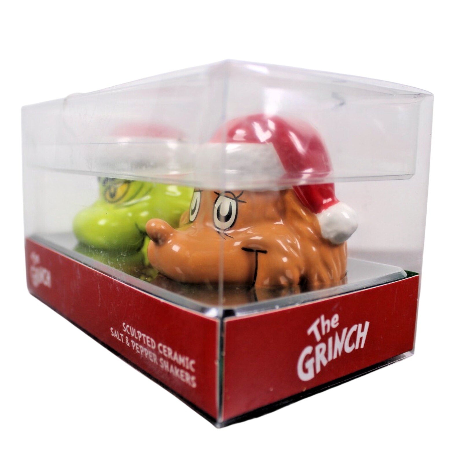 New How the Grinch Stole Christmas Grinch Max Ceramic Salt & Pepper Shakers Set