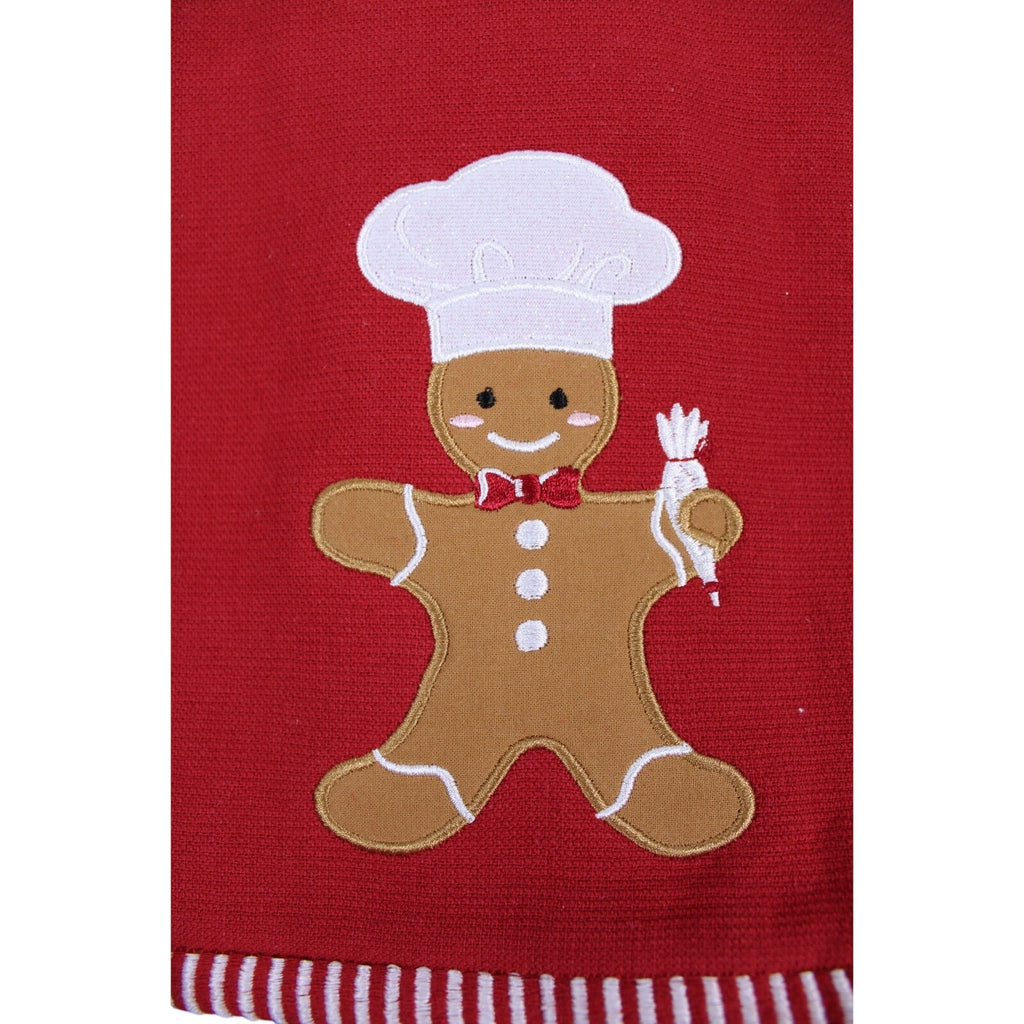 Gingerbread Cookie Man, 4-pc cotton Kitchen Towels 16" x 26" Christmas Holiday