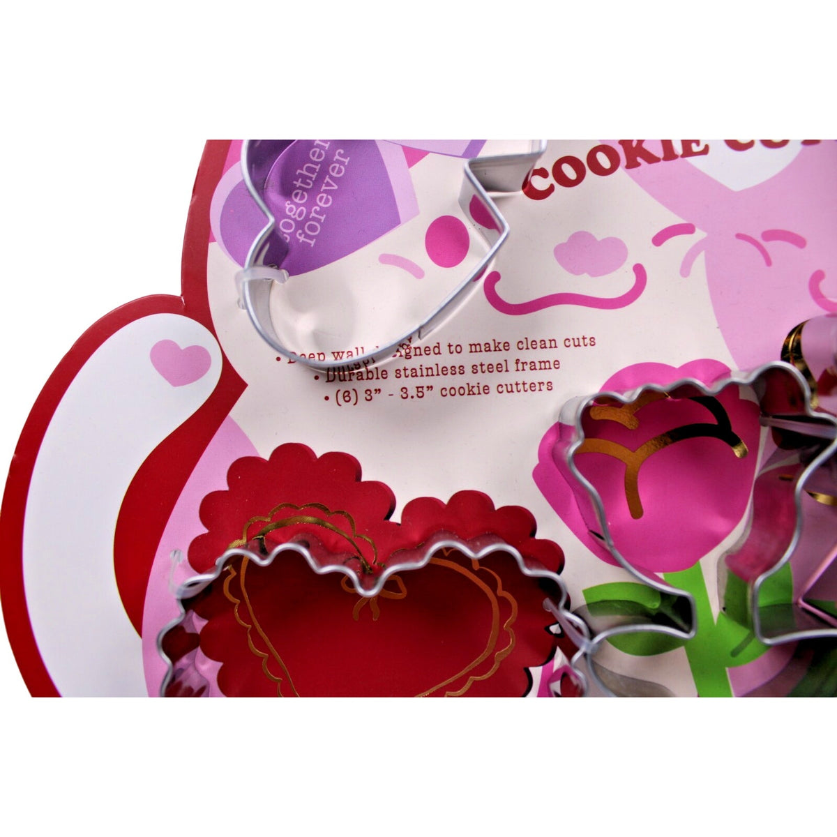 Core Kitchen Deep Cookie cutter set stainless steel 6 Piece Valentine's Day