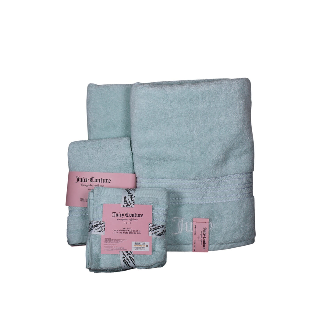 Juicy Couture MINT Bath Towel Set 8 Pieces, 2 Bath Towels, 2 Hand, 4 Wash Cloths