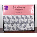Juicy Couture FULL 6 pc Bed Sheet Set Black and White Checkered Butterflies