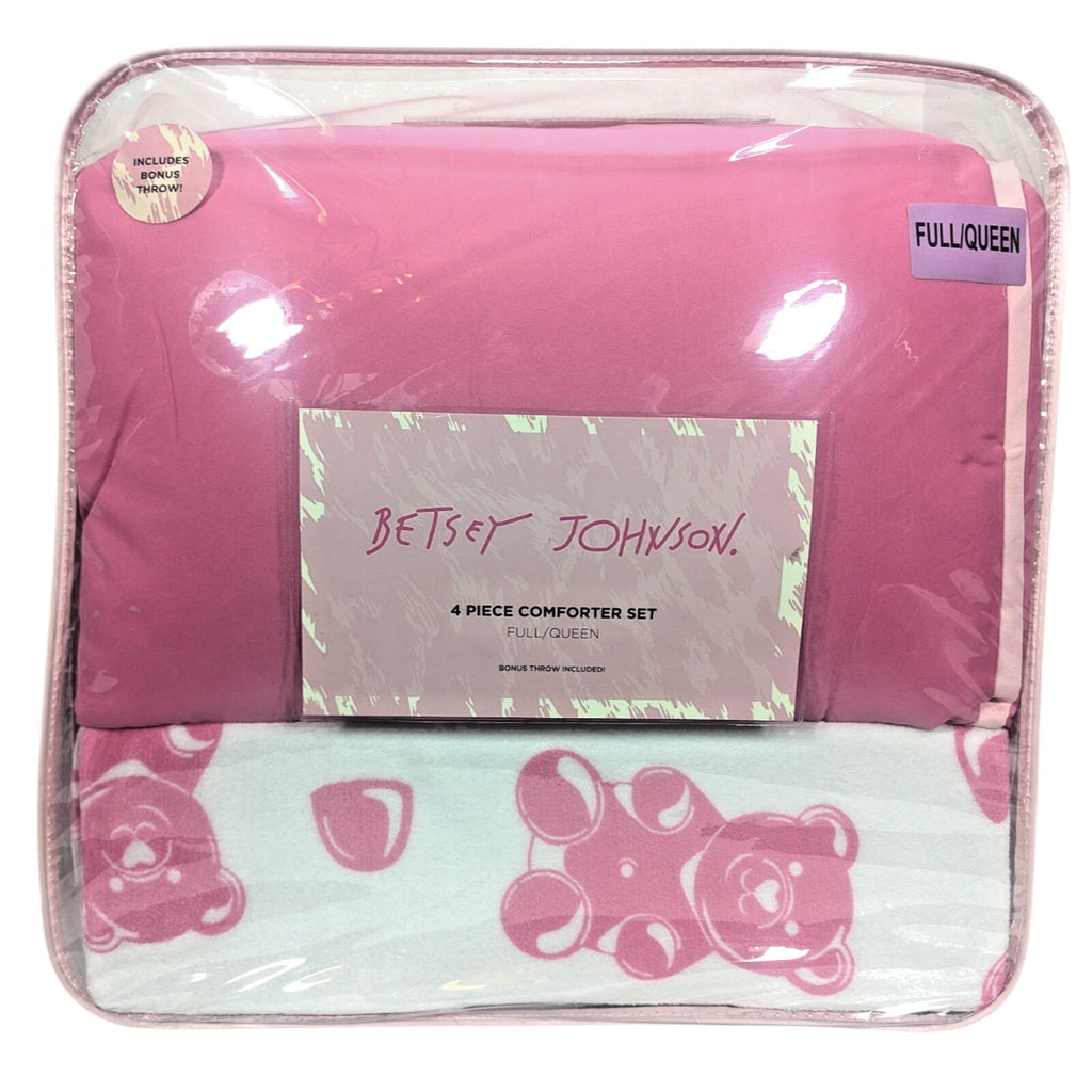Betsey Johnson - Gummy Bear Full /Queen Comforter Set w/ bonus Throw Blanket