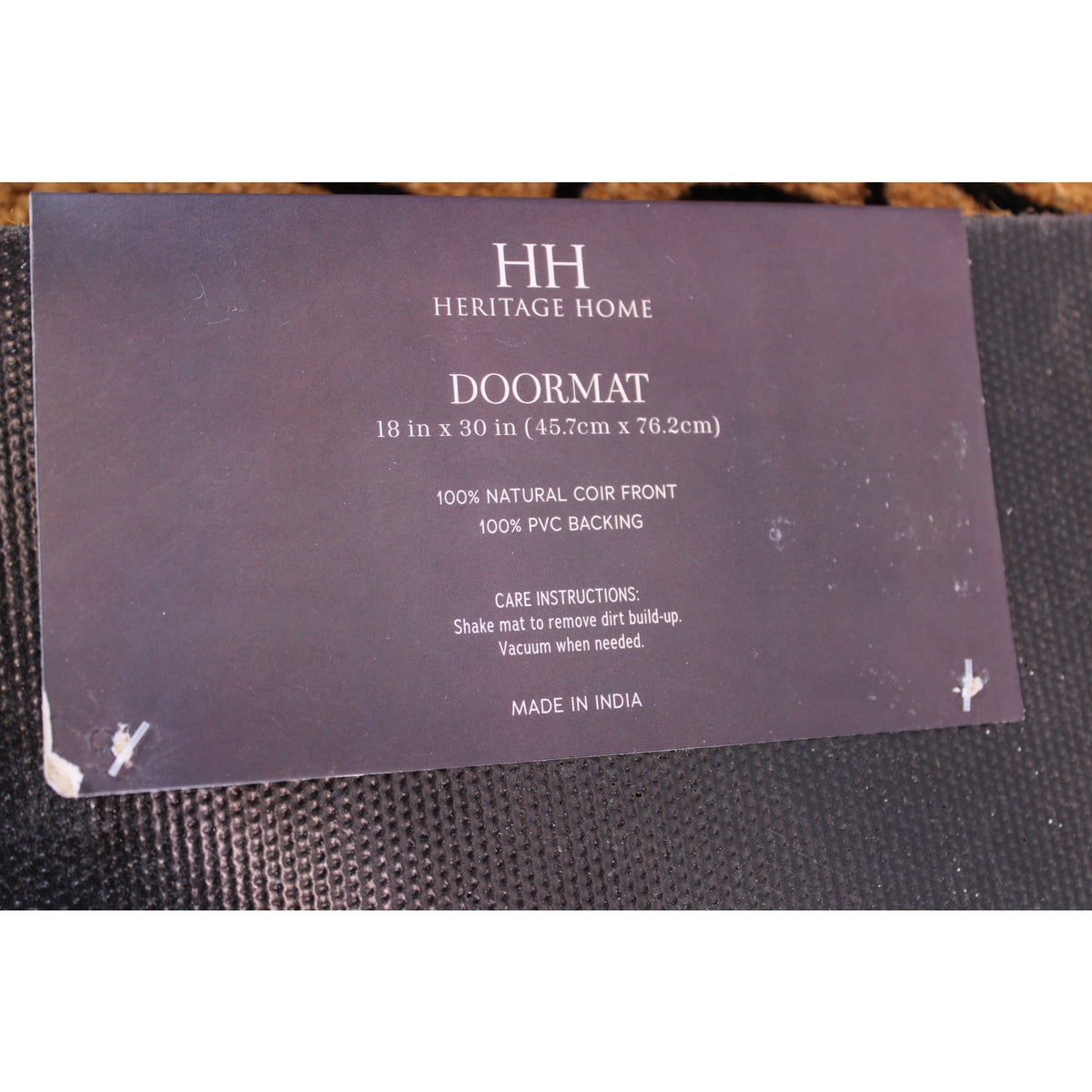 Home Sweet Haunted Home Coir Doormat, 18x30in Covered in Bats, Non-slip